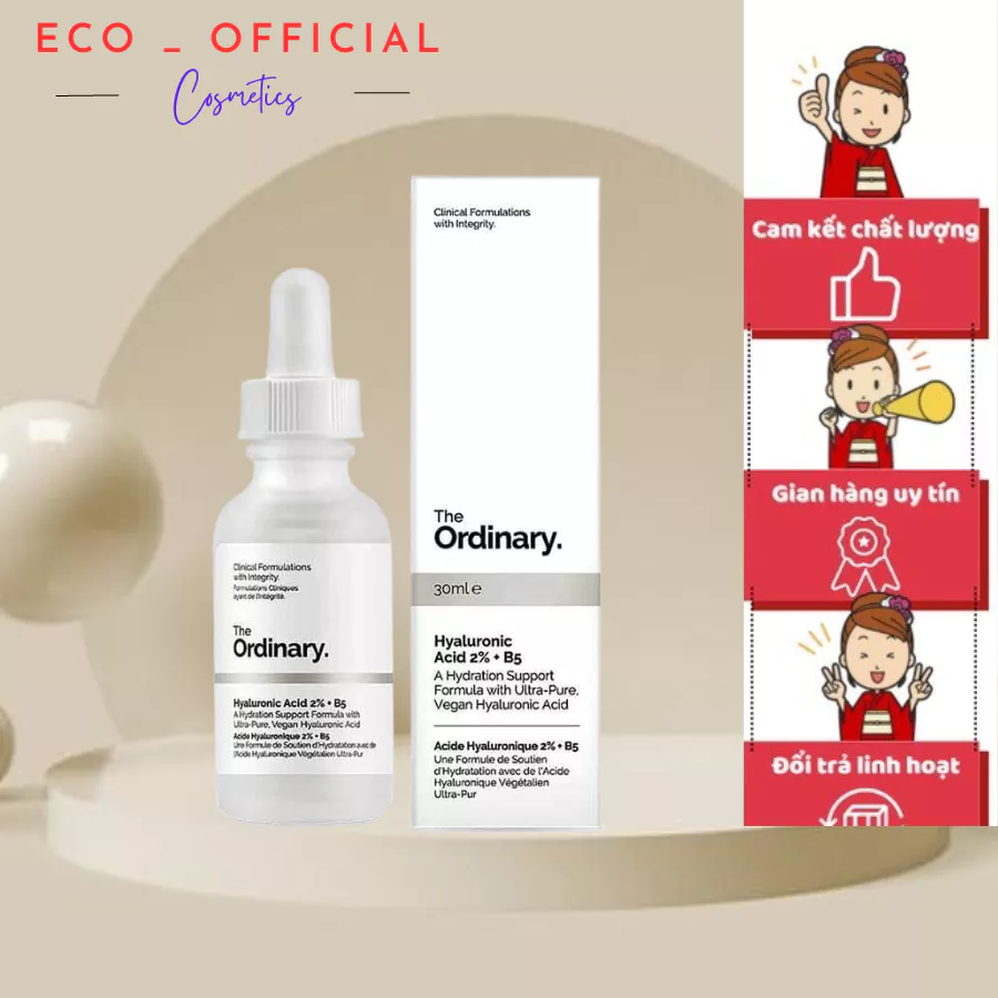 Tinh chất Serum The Ordinary Hyaluronic Acid 2% + B5 30ml cấp ẩm, cấp nước và hồi phục da