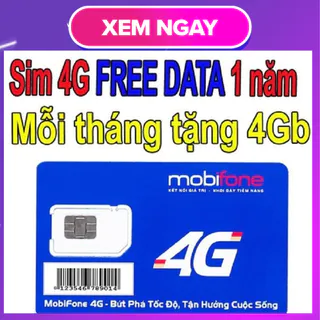 [  TRỌN GÓI 1 NĂM ] SIM 4G MOBIFONE 12A500 12MDT50 MDT250A KHÔNG GIỚI HẠN DATA XÀI FULL BĂNG THÔNG