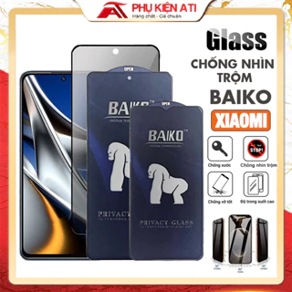 Kính cường lực Baiko Chống nhin trộm Redmi K60 K50 Gaming K40 K40 Gaming Note 12 Note 11 Note 10 Redmi 12C 10C [BK-CNT]