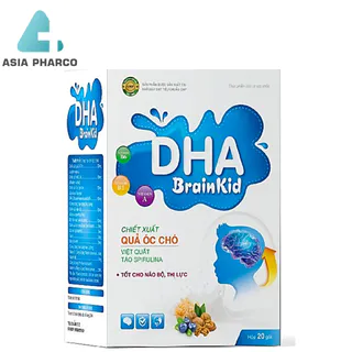 Cốm DHA BRAINKID tốt cho não bộ và Thị lực của bé - hộp 20 gói