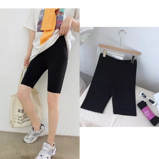 Quần Legging ngố vỏ tím chất co dãn 4 chiều, quần short thun nữ legging đùi siêu co giãn MaiA Quanngovotim P2K7