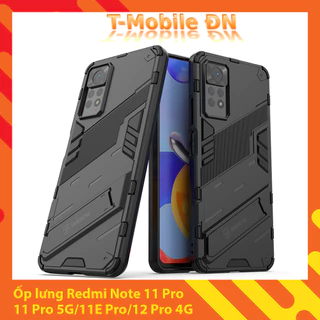 Ốp lưng Xiaomi Redmi Note 11 11E 12 Pro 4G 5G chống sốc Iron Man PUNK cao cấp kèm giá đỡ