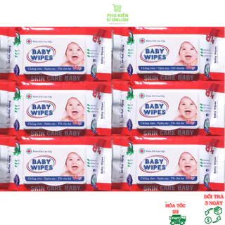 Khăn Ướt Baby Wipes Bịch 80g Không Mùi, Không Chất Tẩy , Sản Phẩm Chuyên Dụng Cho Bà Mẹ Và Trẻ Em, 80 Khăn/Gói