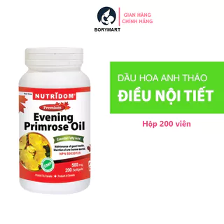 Tinh dầu hoa anh thảo David Health Evening Primrose Oil 200 viên hỗ trợ cân bằng nội tiết tố làm đẹp da tóc, móng