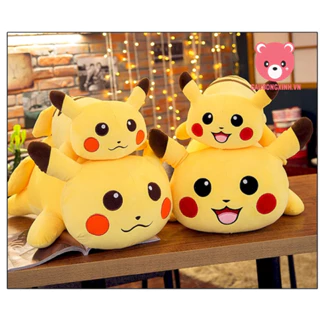 ( Khuyến Mãi ) Gấu Bông Pikachu 40cm Dễ Thương , Gối Ôm Chất Nỉ Nhung Mềm Mịn Cho Bé