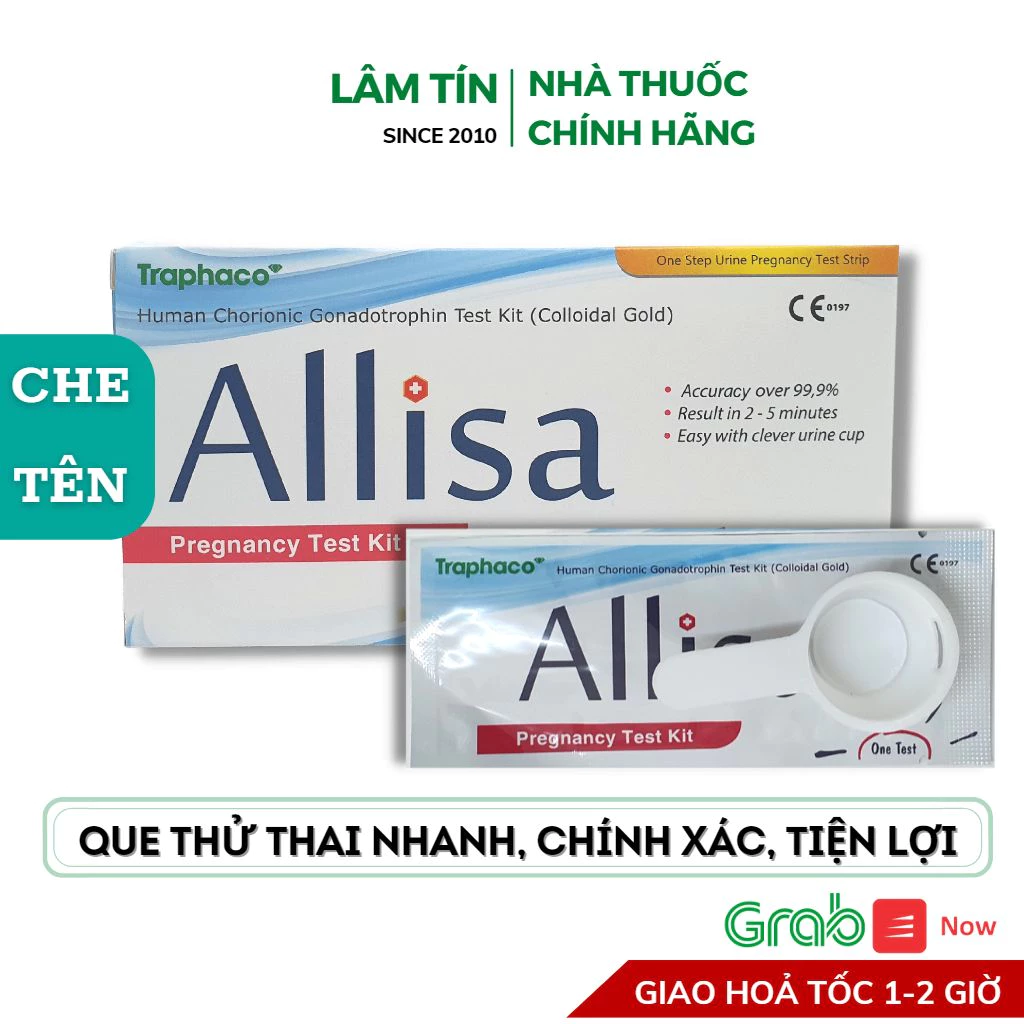 Que Thử thai phát hiện thai sớm ALLISA test Thử Thai Nhanh Hàng Chính Hãng Traphaco Giá Tốt Nhất