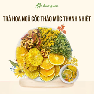 Trà detox hoa quả sấy gồm dứa, hoa nhài, táo đỏ, đường phèn - gói 10gr