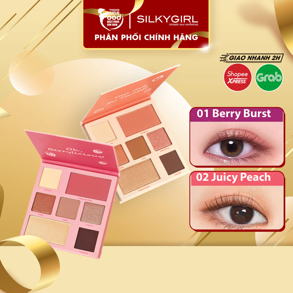 Bảng Phấn Mắt Và Má Hồng Đa Năng 7 Ô Silkygirl Eye & Face Palette 12.6g