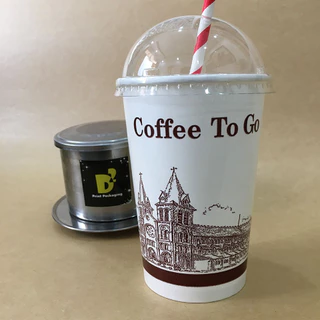 Ly giấy 16oz - 480ml, mẫu Coffee To Go, Set 100 cái kèm nắp