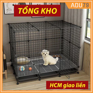 [FREESHIP ❤️] - Tấm Ghép Chuồng Quây Cho Thú Cưng Chó Mèo, Chuồng Chó Mèo Lắp Ghép (Bán Lẻ Theo Tấm)-Tặng Kèm Chốt