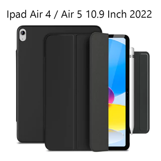 Bao Da Cover Nam Châm Hít Dành Cho Ipad Air 4 / Air 5 10.9 Inch 2022 Pro 11 2018 Quai Kẹp Pencil 2