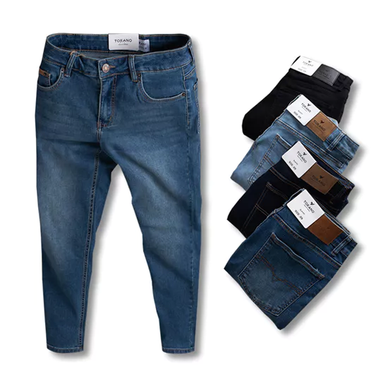 Quần Jeans nam TORANO dáng basic Slim Co Giãn Tốt, Không Bai Xù, Bền Màu, Phom Trẻ Trung EABJ012