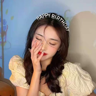 Cài tóc Happy Birthday đính đá nhân tạo sang trọng chúc mừng sinh nhật