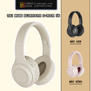 Tai Nghe Chụp Tai Bluetooth D-ROCK DR58 Có Mic, Headphone Bluetooth Gaming Chống Ồn Có Sạc Nhanh Type-C BH 1 Năm