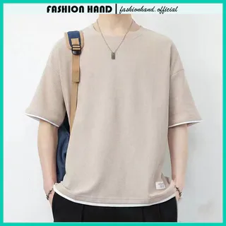 Áo thun nam phối viền cộc tay chất xốp thái chuẩn form mặc cực mát - Fashion Hand