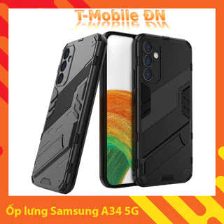 Ốp lưng Samsung A34 5G, Ốp chống sốc Iron Man PUNK cao cấp kèm giá đỡ cho Samsung A34 5G