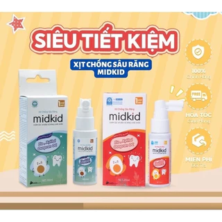 [Full VAT] Xịt chống sâu răng Midkid cho bé từ 1 tuổi - hàng chính hãng