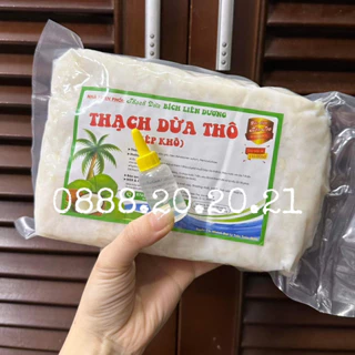 thạch dừa ép thô (1kg) tặng kèm hương dừa và công thức