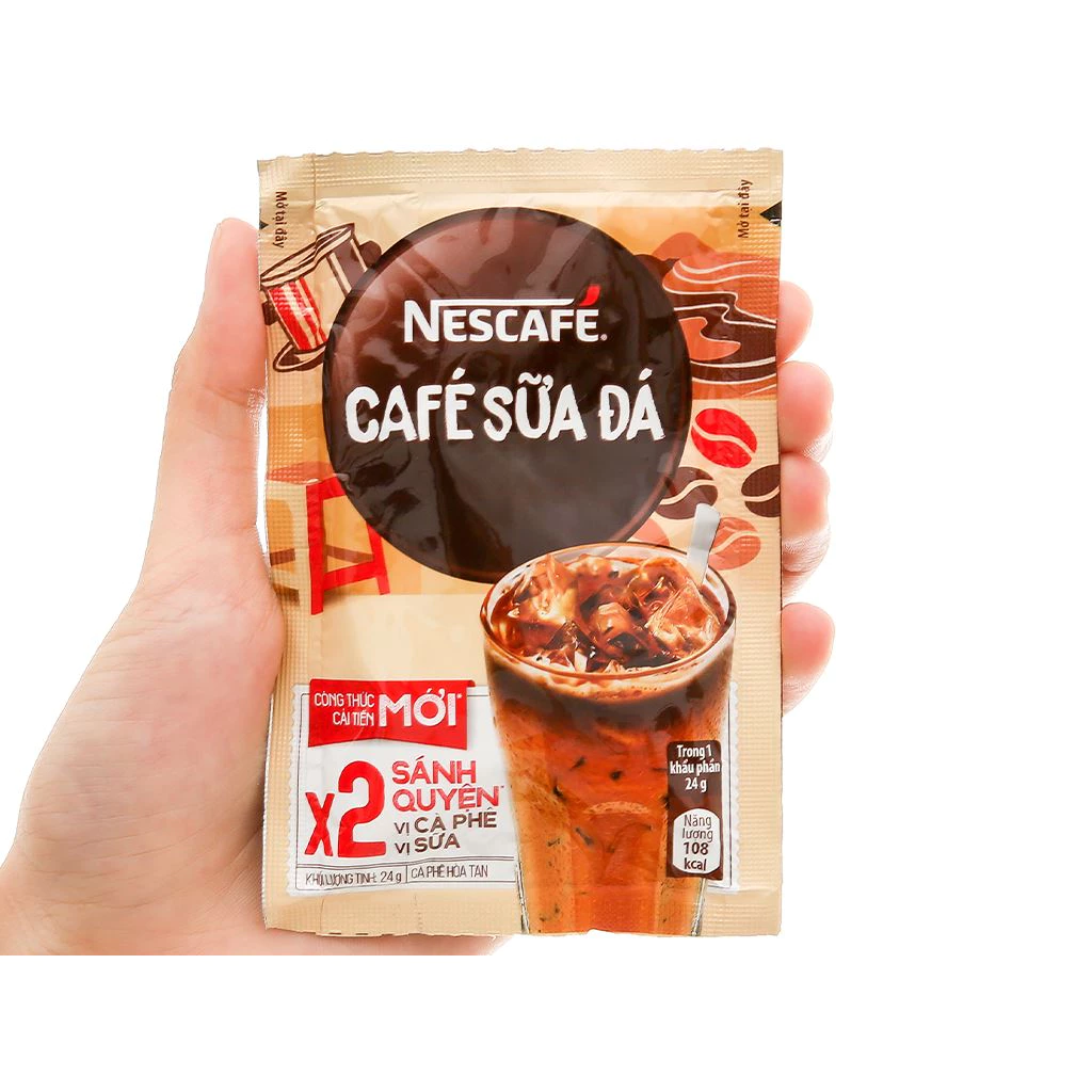 Nescafe cà phê sữa đá NESCAFE 3IN1 (10 gói x 24gr)