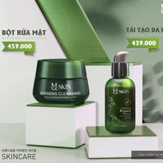 Serum tái tạo thay da nhân sâm MQ SKIN sâm 1 + Bột rửa mặt nhụy hoa nghệ tây mẫu mới