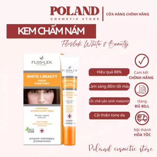 Chấm nám Floslek White & Beauty Spot, kem làm trắng da, làm mờ thâm nám, thâm sạm, đốm nâu 20ml