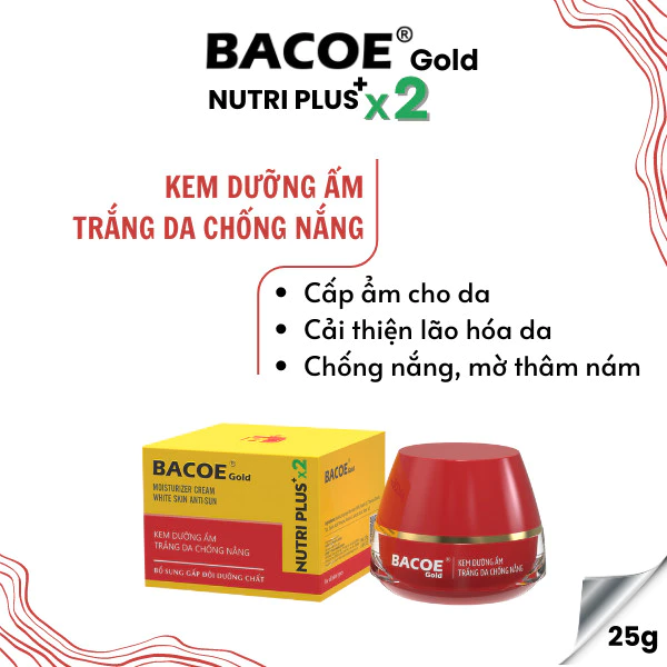 [BACOE GOLD] Kem Dưỡng Ẩm Trắng Da Chống Nắng Kem BACOE GOLD Kem dưỡng ẩm BACOE GOLD