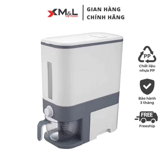 Thùng đựng gạo thông minh M&L 10kg có khay đựng ngũ cốc - chống ẩm mốc tránh côn trùng