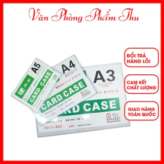 Bìa Card Case A3 - A4 - A5 Dày Dùng Để Kẹp Tài Liệu -Card Case Khổ A3/ A4/ A5 - Tấm Nhựa Trong Suốt Để Lưu Tài Liệu