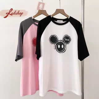 Áo phông freesize in hình Mickey dễ thương phong cách Hàn Quốc Red Shop 30109