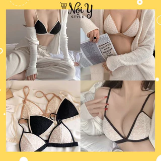 Áo Bra 2 Dây Mảnh - Bra Nữ Mút Mỏng Phối Viền Màu Siêu Hot Siêu Sexy 8704