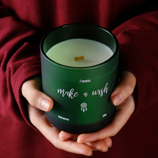 Nến thơm 7senses Candle - Make a Wish hương quýt, cỏ xạ hương thư giãn nhẹ nhàng dành cho phòng nhỏ và vừa