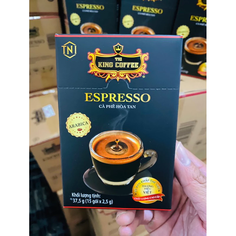 Cà phê đen hoà tan KING COFFEE ESPRESSO (Hộp 15 gói)