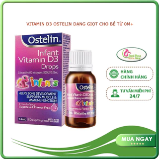 Ostelin Infant Drops, Vitamin D3 dạng nhỏ giọt cho bé từ sơ sinh, 2.4ml