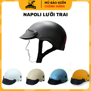 Mũ bảo hiểm nửa đầu Napoli N88 chính hãng(tặng hình dán stiker),nón bảo hiểm thời trang lưỡi trai da mềm cao cấp