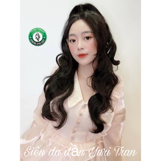 SIÊU DA ĐẦU DỆT LƯỚI TAY THỦ CÔNG SIÊU ĐẸP ( ảnh thật- hàng sẵn hoả tốc ) dáng tóc xoăn lơi bồng bềnh màu đen, kèm lưới