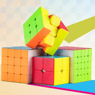 Đồ chơi Rubik Magic Cube 2x2, 3x3, 4x4, 5x5 - Khối lập phương 3D hình lăng trụ giúp phát triển trí não