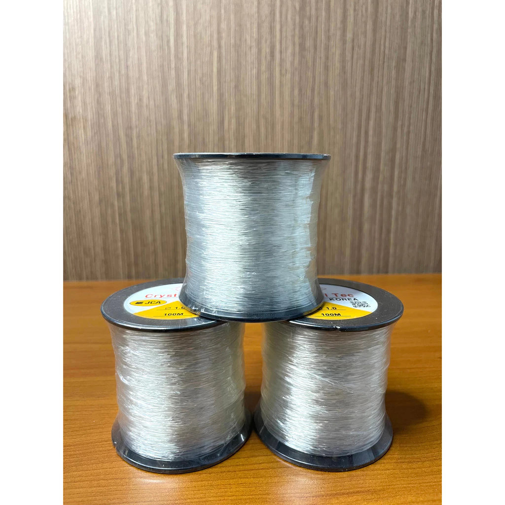 Cuộn 100 mét - Dây Cước Thun Loại Trong Dùng Xâu Chuỗi Đeo Tay Chính hãng Crystal Tec của Hàn Quốc