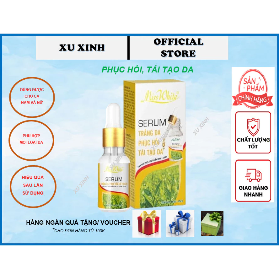 Serum trắng da phục hồi tái tạo da Miss White 10ml