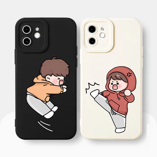 Ốp lưng Oppo F11 / F11 pro cạnh vuông bảo vệ camera đôi nam nữ cute