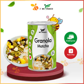 Ngũ Cốc Giảm Cân Ăn Kiêng Granola Siêu Hạt Mix Sữa Chua Sấy Khô Befresco Vị Matcha (300G)