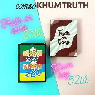 Combo bộ bài drinkinggame thách hay thật truth or dare và khum say khum về bạn bè