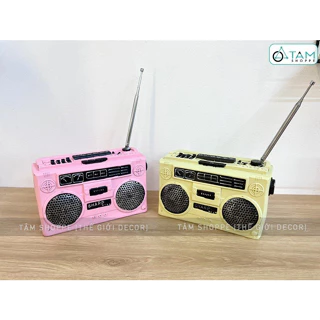 Mô hình máy catssette radio cao 11cm (chưa tính cần) MHVT-MCSR-01_TAN