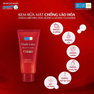 Sữa Rửa Mặt Dưỡng Da Chống Lão Hóa Hada Labo Pro Anti Aging Cleanser 80g Sản phẩm chính hãng