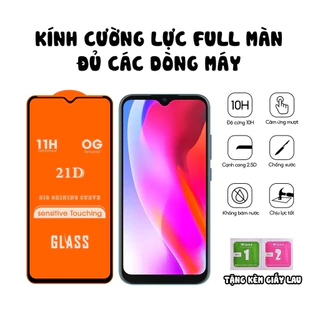 Cường Lực Full Màn 21D Xiaomi redmi A1 10c 12c 10a note 10 11 12 pro 4g 5g mi 9 K20 K30 k40 K50 gaming ultra Poco C40….