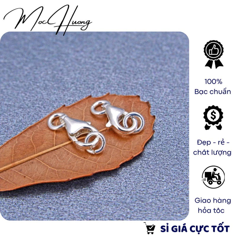 [S925] Khóa bạc móc càng cua - TH345 MOCHUONG JEWELRY