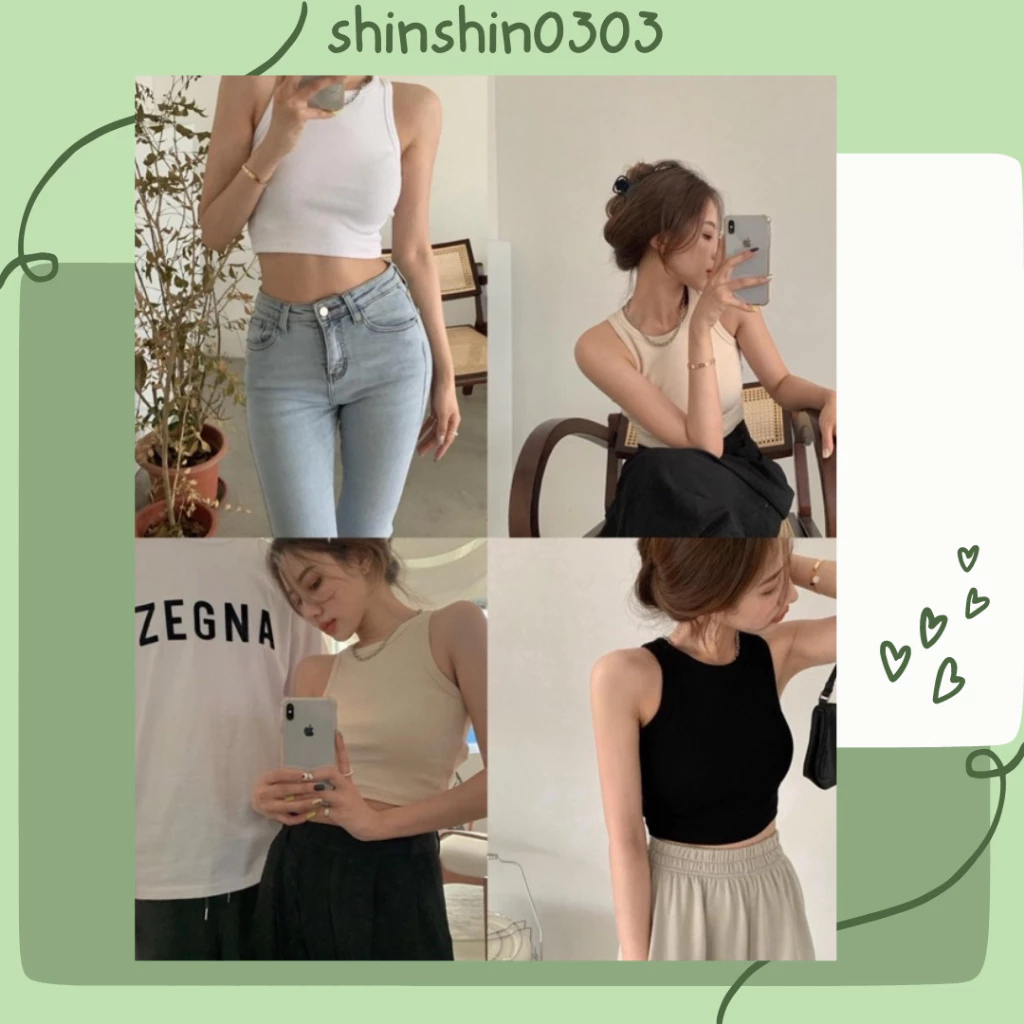 Áo ba lỗ nữ croptop, Áo sát nách nữ croptop, Thun cotton thấm hút co giãn nhiều