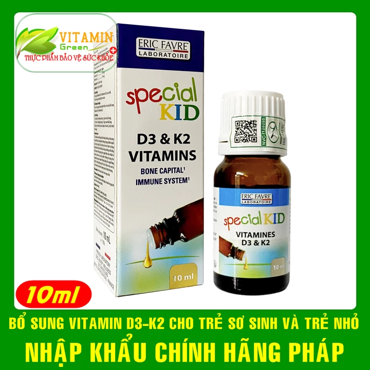 Special kid vitamin D3 K2 nhỏ giọt giúp bé tăng cường hấp thu canxi | Nhập khẩu chính hãng Pháp