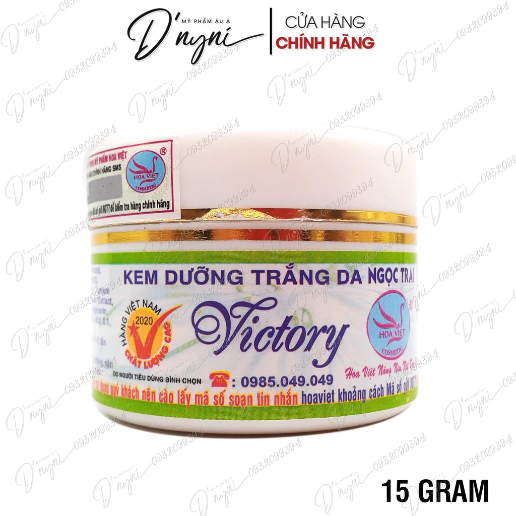 Kem Dưỡng Trắng Da Ngọc Trai Victory Cosmetic Hoa Việt 15 Gram Việt Nam