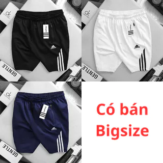 Quần đùi nam thể thao in logo Adidas Full size, Chất vải Gió - Coke shop