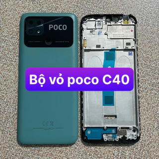 bộ xương vỏ xiaomi Poco C40 ,kèm khay sim,phím âm lượng,kính camera